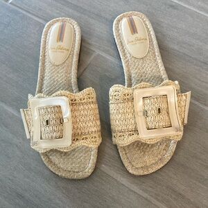 Sam Edelman Bambi Raffia slide sandal